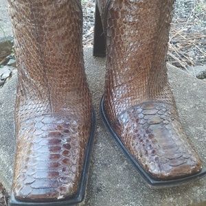 Brown Snakeskin Boots
